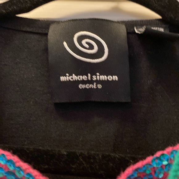 Michael Simon event shirt all types of sequined cocktail great party or cruise - Picture 5 of 6